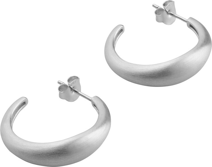 ByBiehl Ocean Flow Hoops Large Rhodinated silve