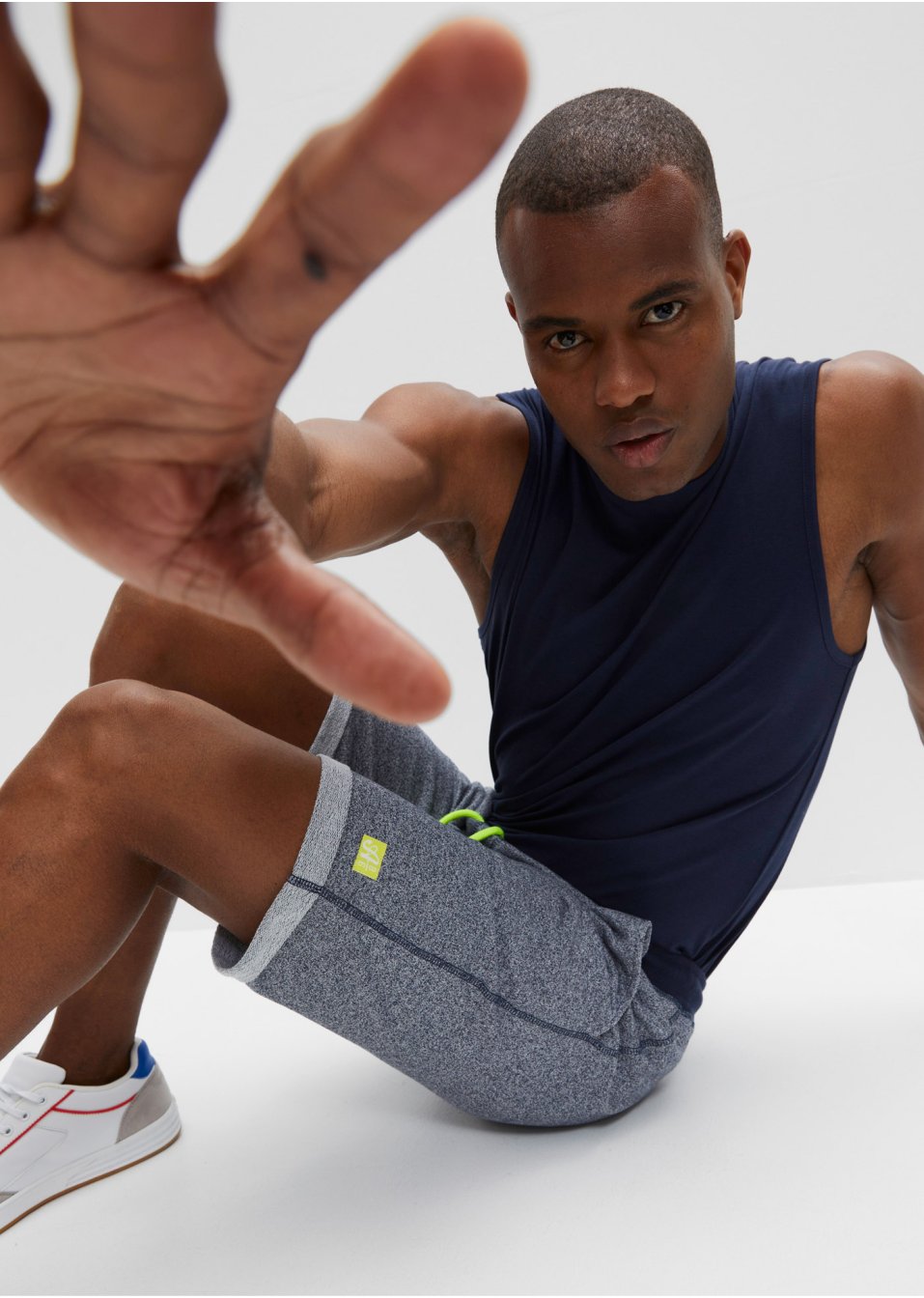 Bermuda en sweat effet jean