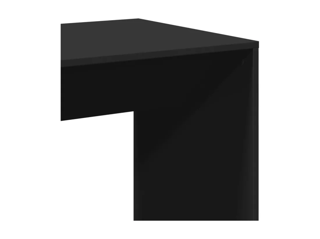 Table de bar noir 51x50x103,5 cm bois d'ingénierie