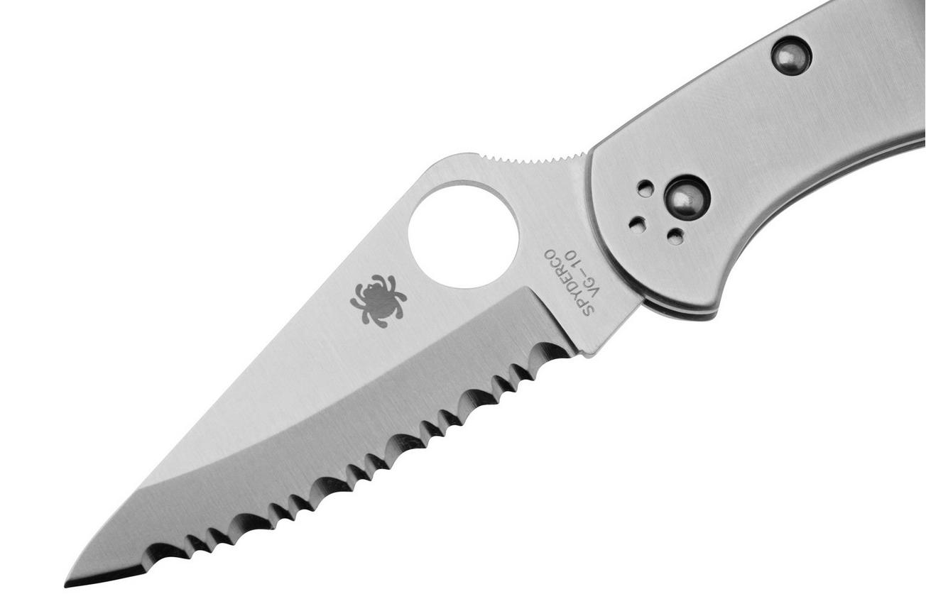 Spyderco Delica 4 Stainless Steel C11S serrated zakmes