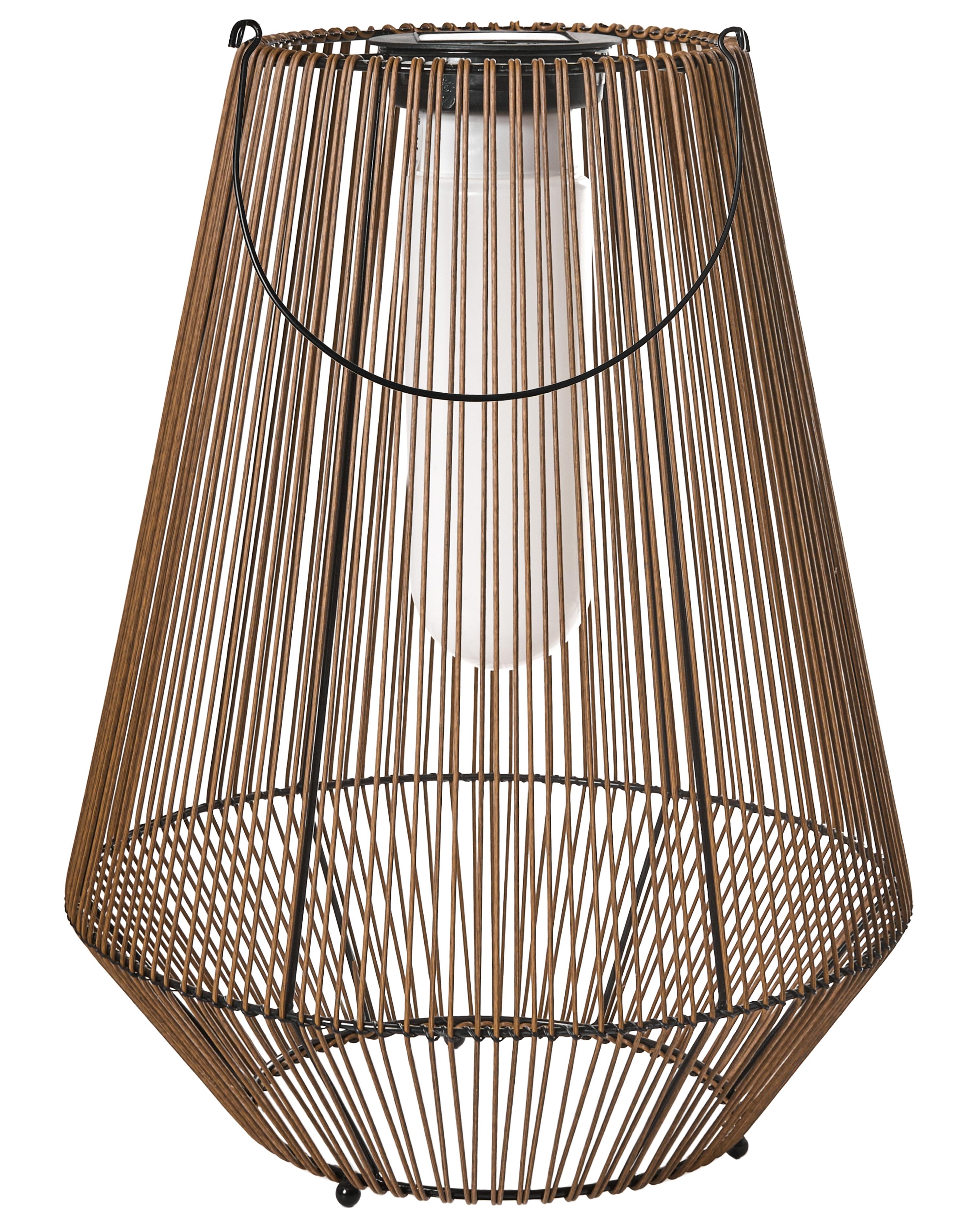Lantaarn op zonne-energie LUSWISHI 68 cm Natuurlijk