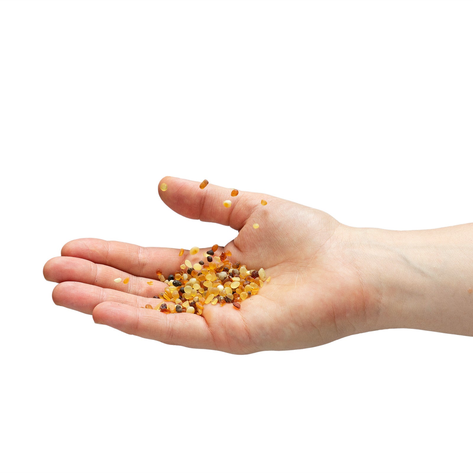 Arven-Dinkel-Kissen mit Bernstein