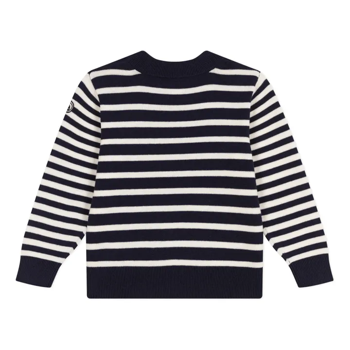 Petit Bateau Pull Marinière Marco Laine | Bleu marine