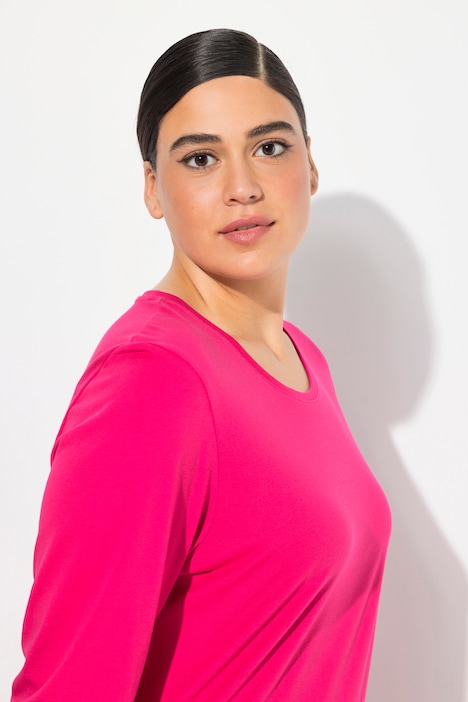 Shirt, Slim, Rundhalsausschnitt, Langarm