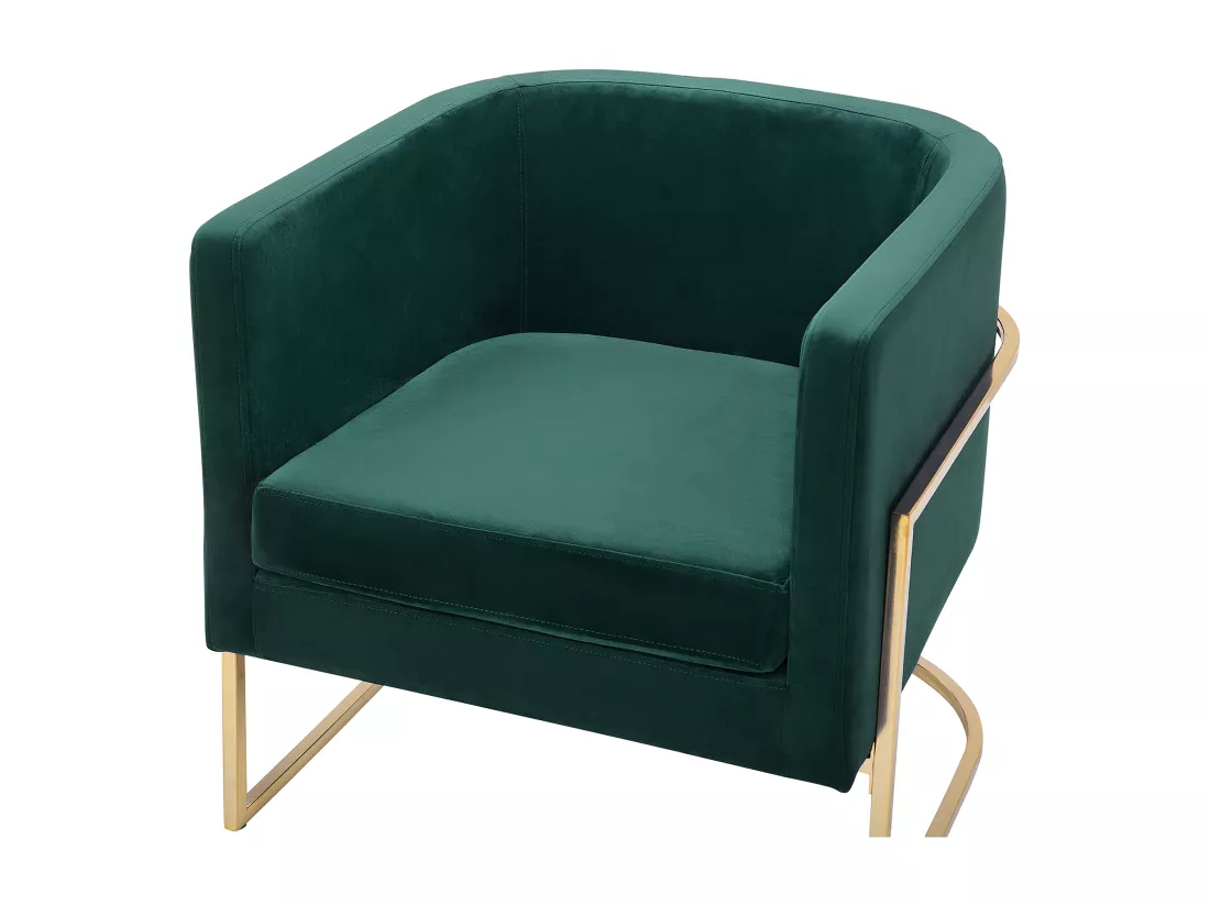 Fauteuil SIRKKA Velours Vert foncé