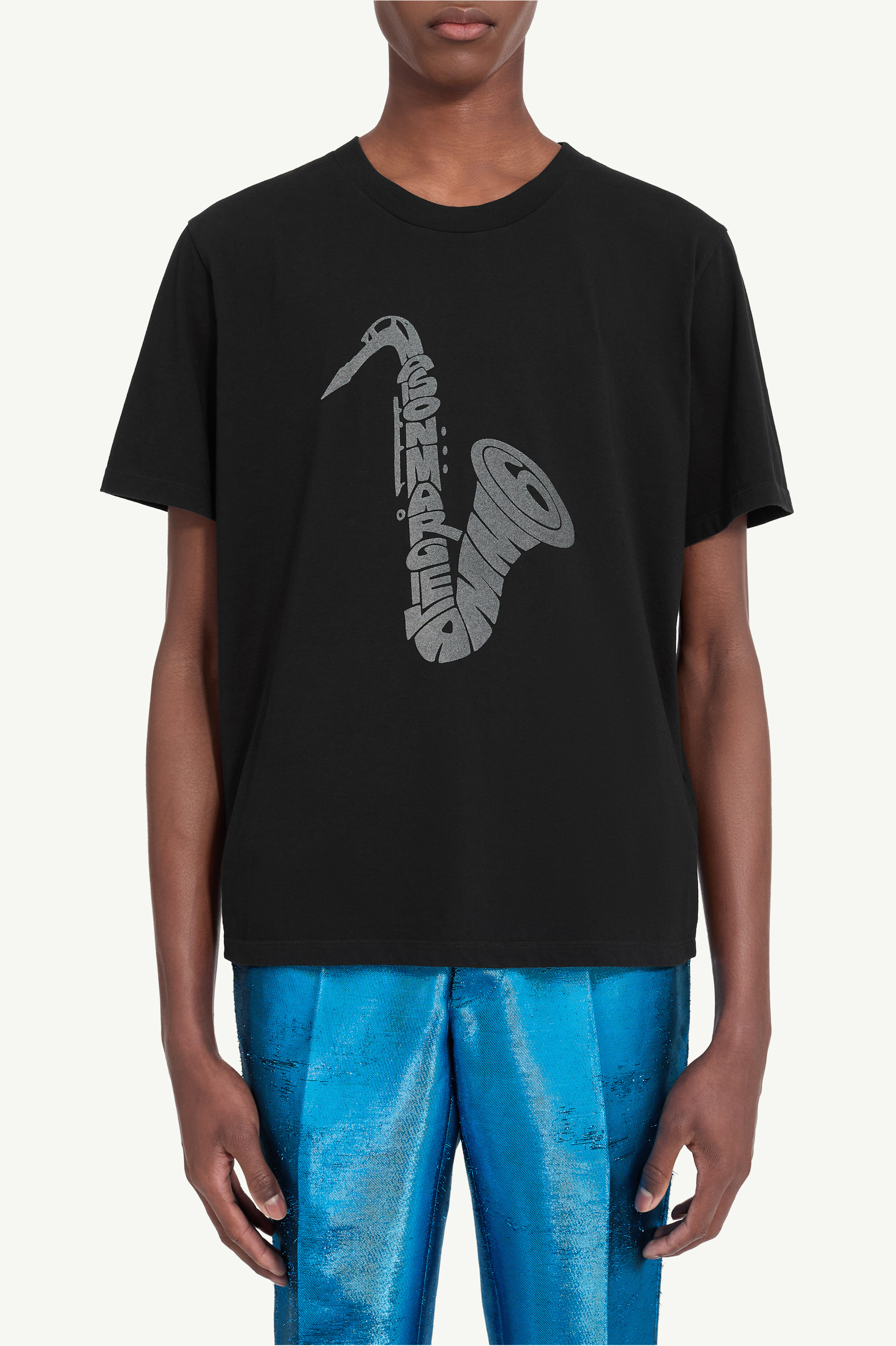 T-shirt Saxophone en coton pour homme | MM6