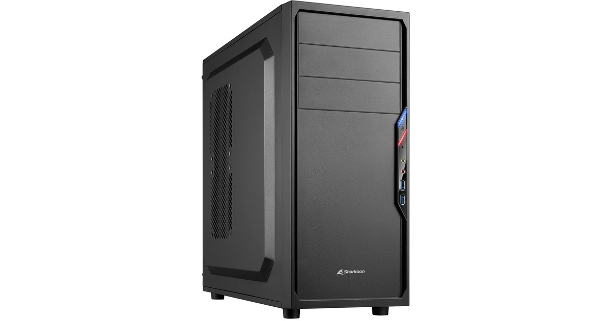 SharkoonVS4-V midi tower behuizing  (Zwart | 2x USB-A)