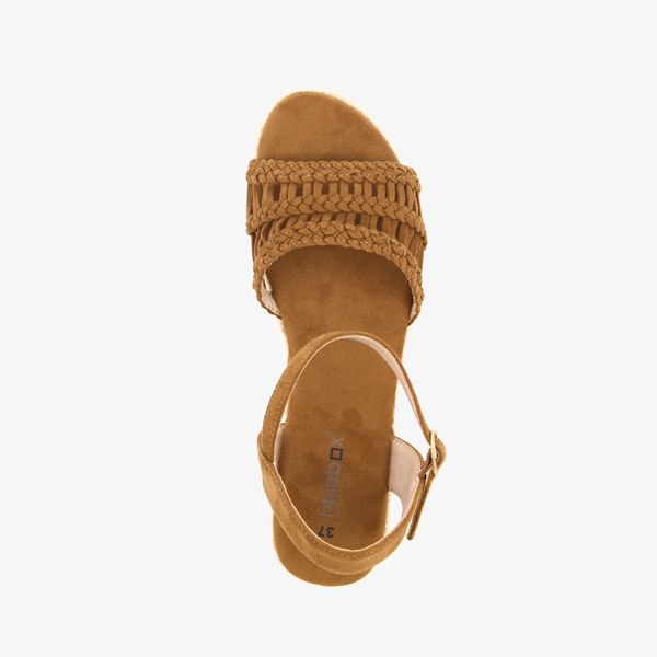 Blue Box dames espadrilles met sleehak beige
