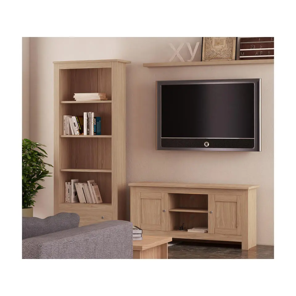 Emerald - TV-meubel met 2 eiken spaanplaatdeuren