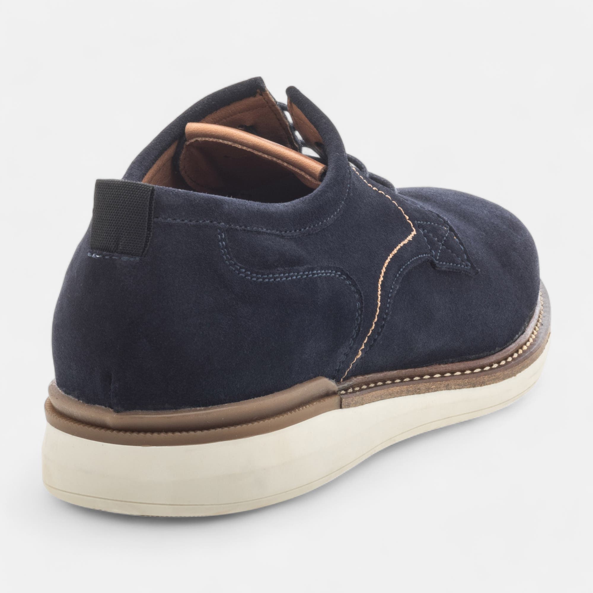 Derbies Homme en cuir bleu marine