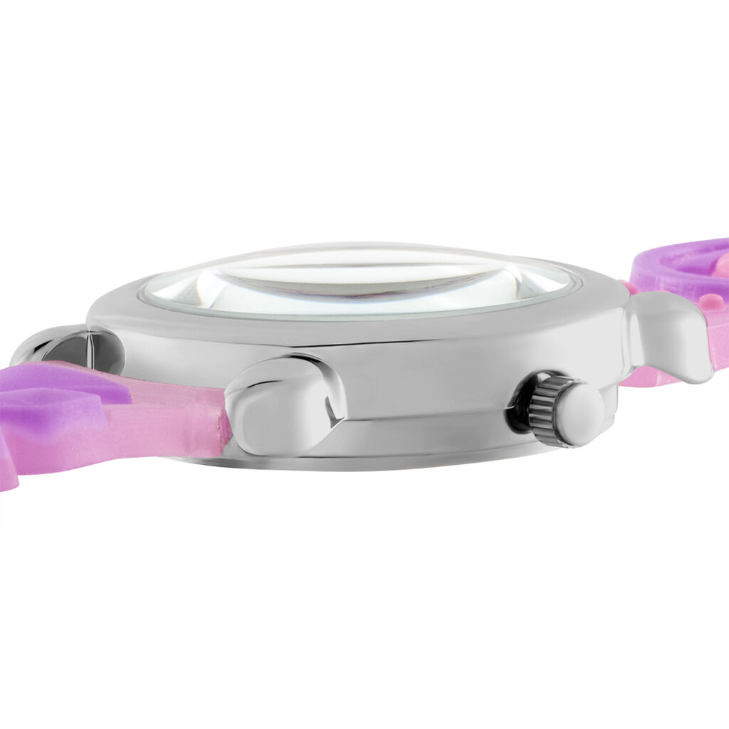 Montre Upp Fleur Blanc Et Parme
