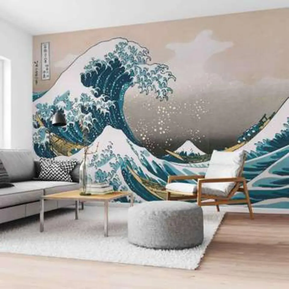 Fotobehang De Grote Golf - 260x384cm - Blauw
