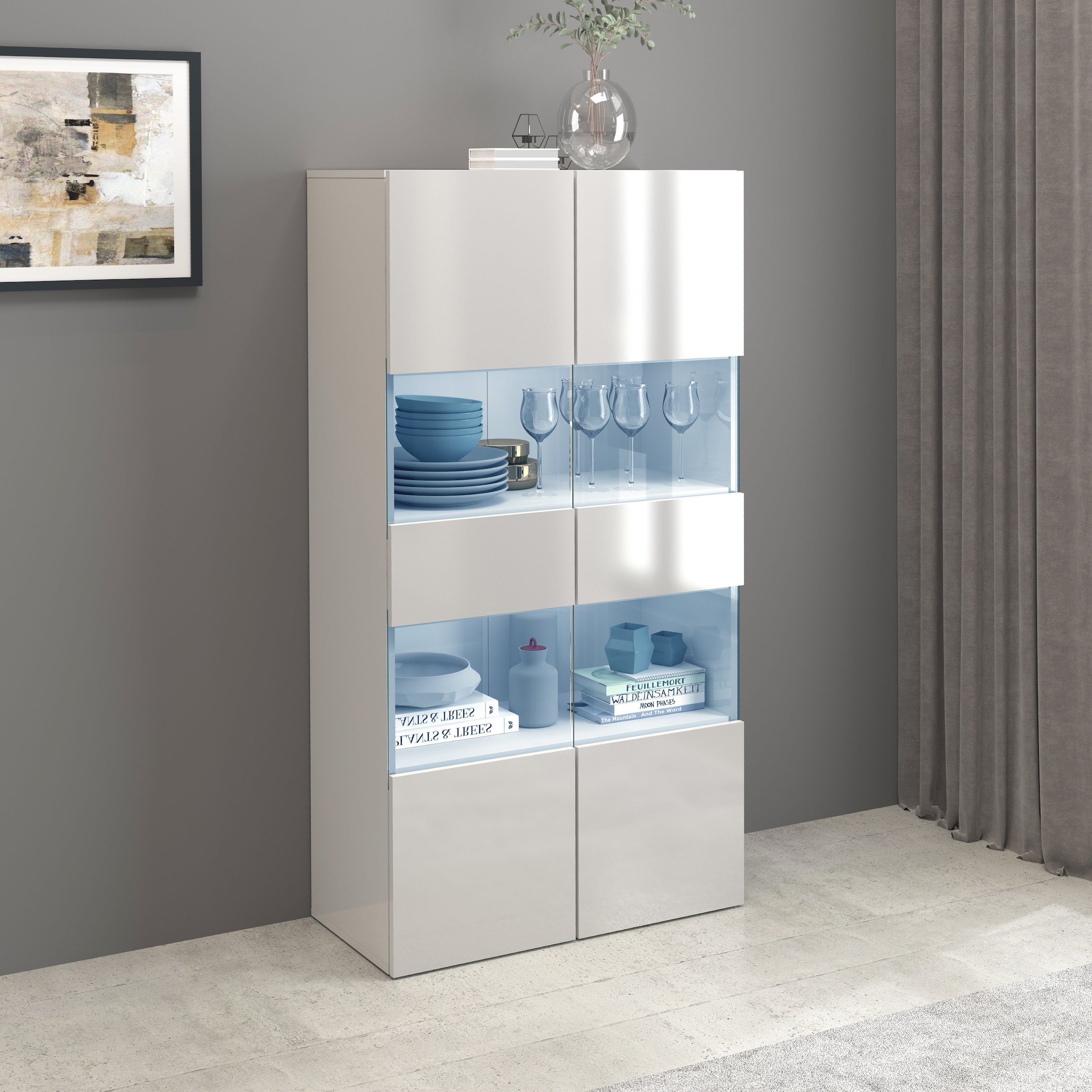 INOSIGN Vitrine »Egypt« 2 Glastüren, Front Hochglanz lackiert, Korpus matt