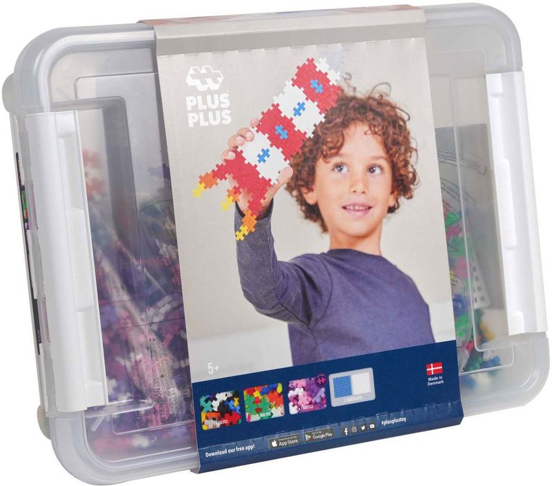 Plus-Plus - Opbergbox - Bouwspeelgoed - 2400 Delig - Kleurige Bouwstenen