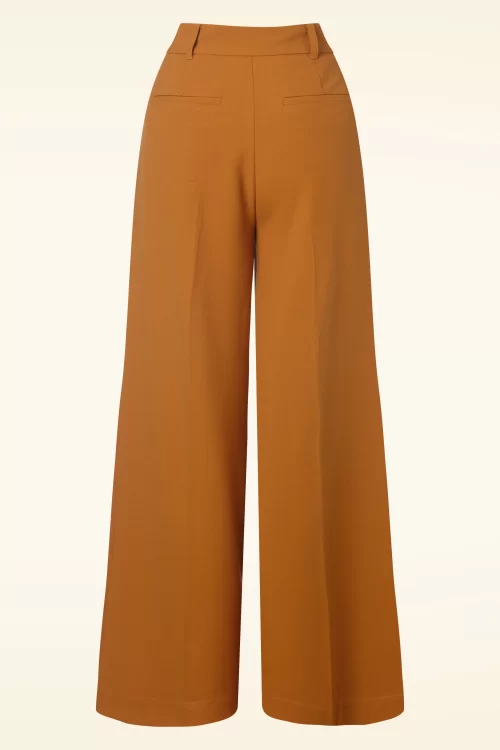 King Louie Chloe Tuillerie pantalon in maple oranje