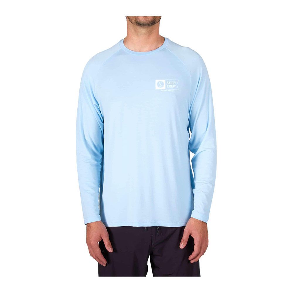 Salty Crew MARINER UV - Tee-shirt Homme light blue