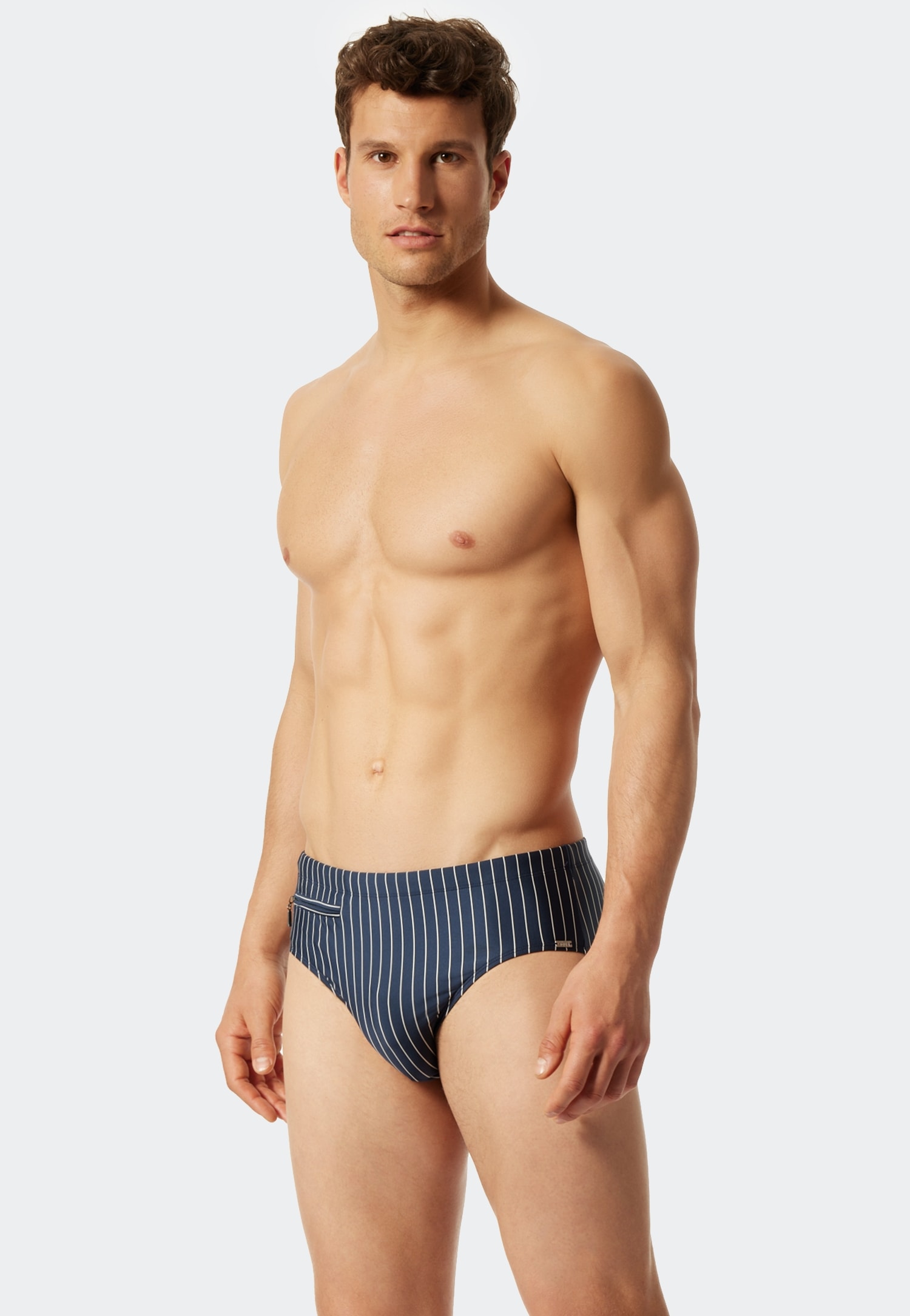 Schiesser Badeslip »Nautical Casual«, mit weissen Streifen