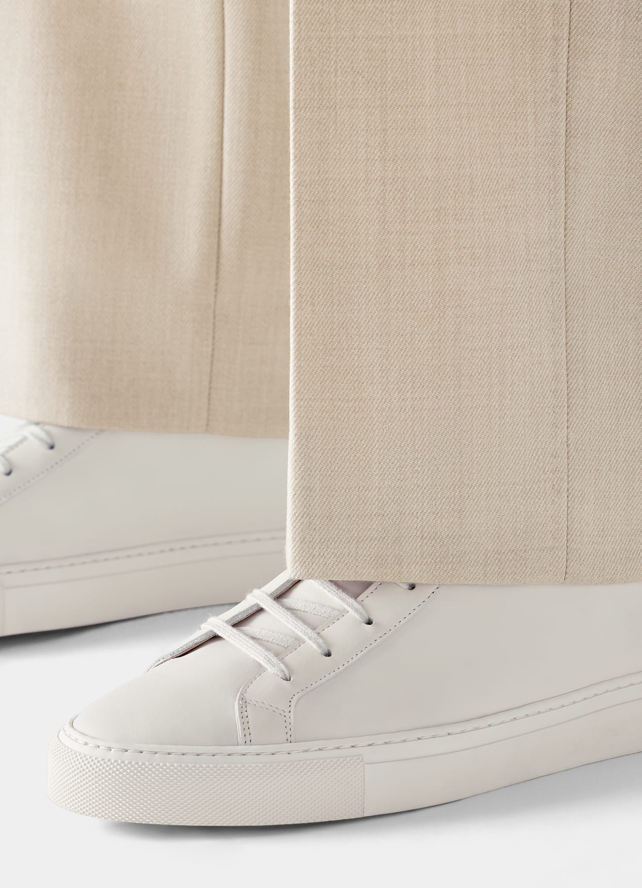 Sneakers montantes blanc cassé