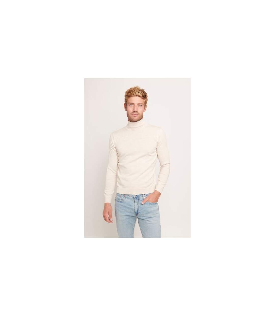 Pull cheminée uni