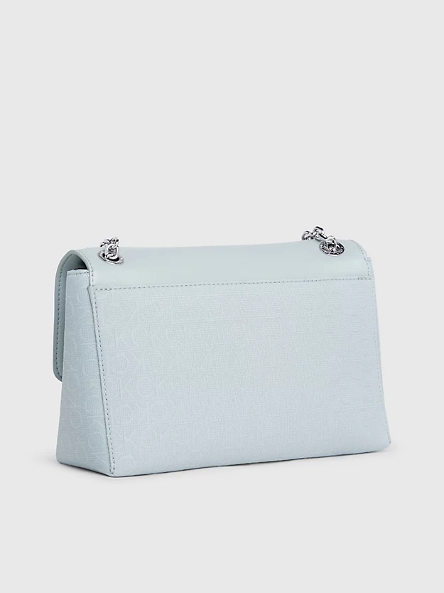 Bolsa de ombro conversível em jacquard com logotipo.