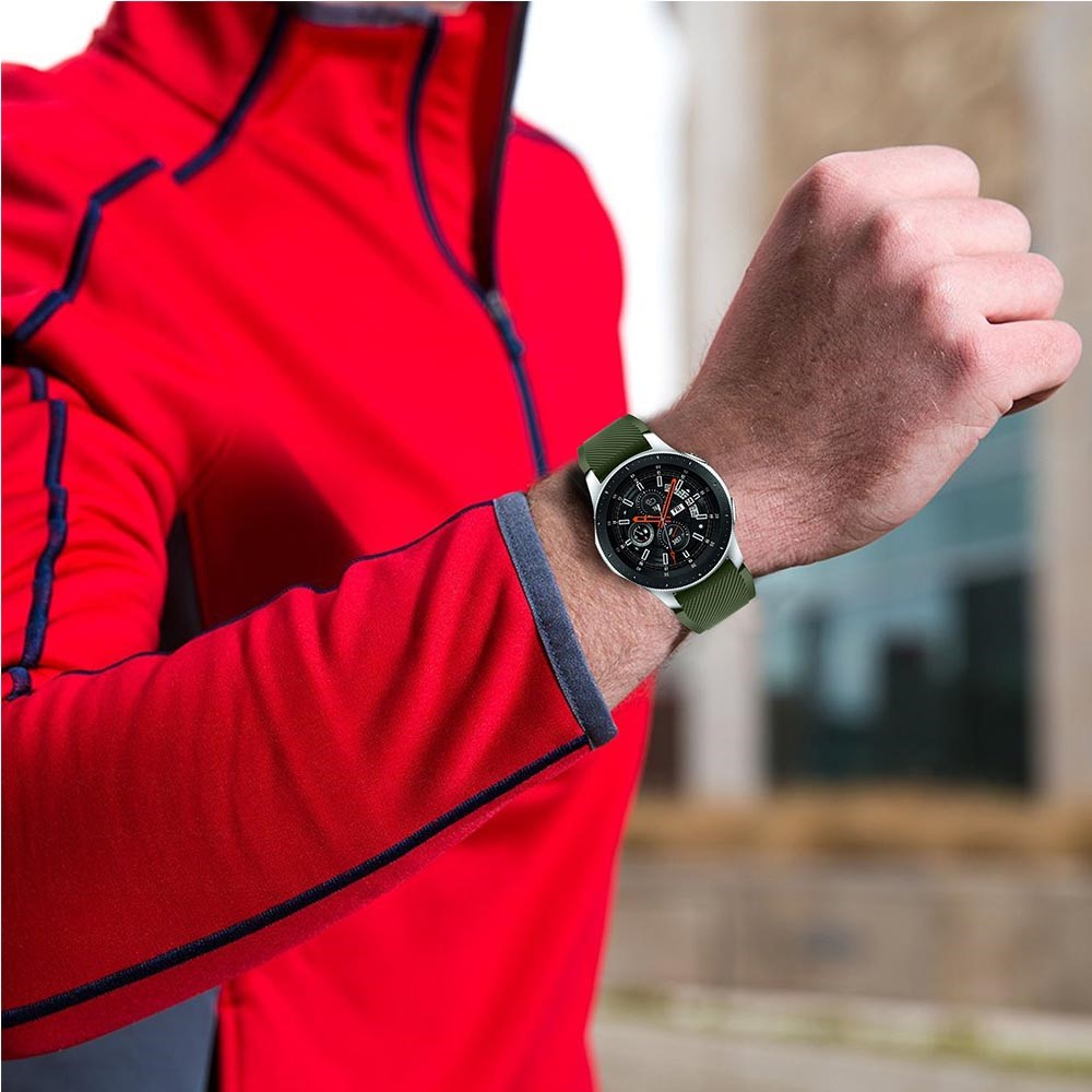 Samsung Galaxy Watch 3 (45mm) Ersatz Sport Silikon Armband Grip (Gelenkumfang: 180-230mm) - Grün