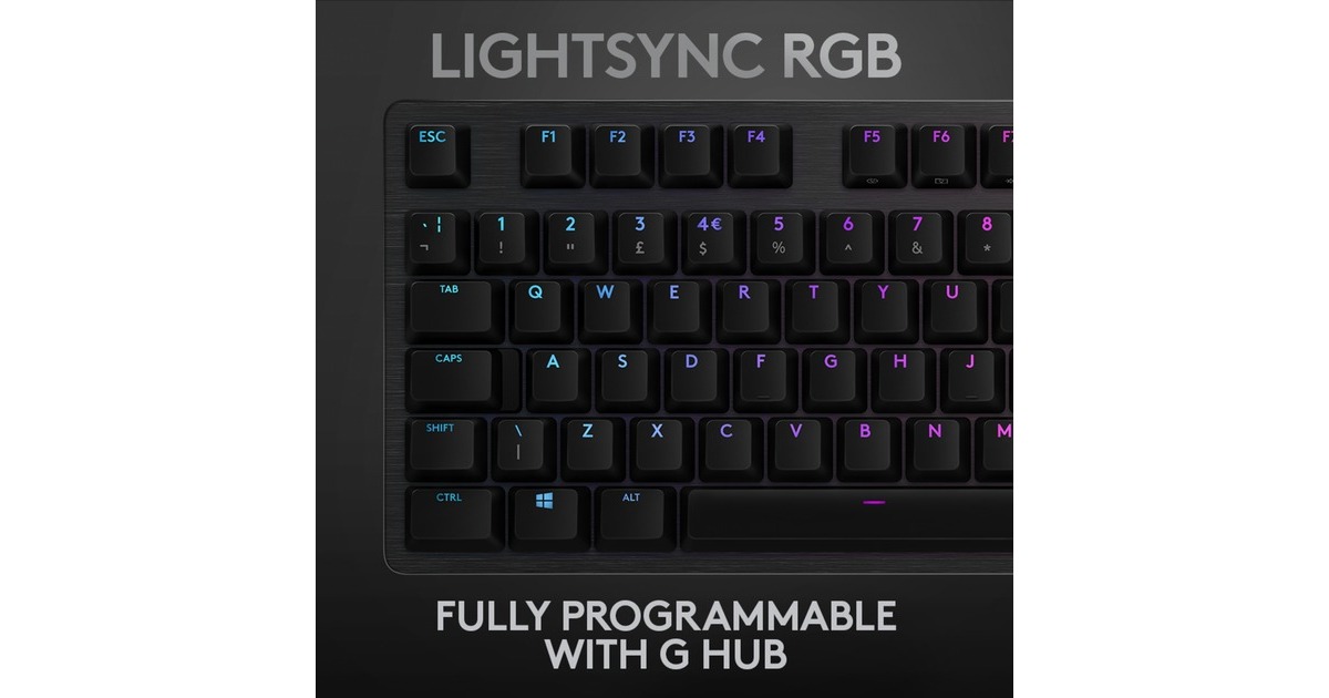 LogitechG512 CARBON LIGHTSYNC RGB Mechanical Gaming Keyboard  (Zwart, US-International, GX Brown, RGB leds)