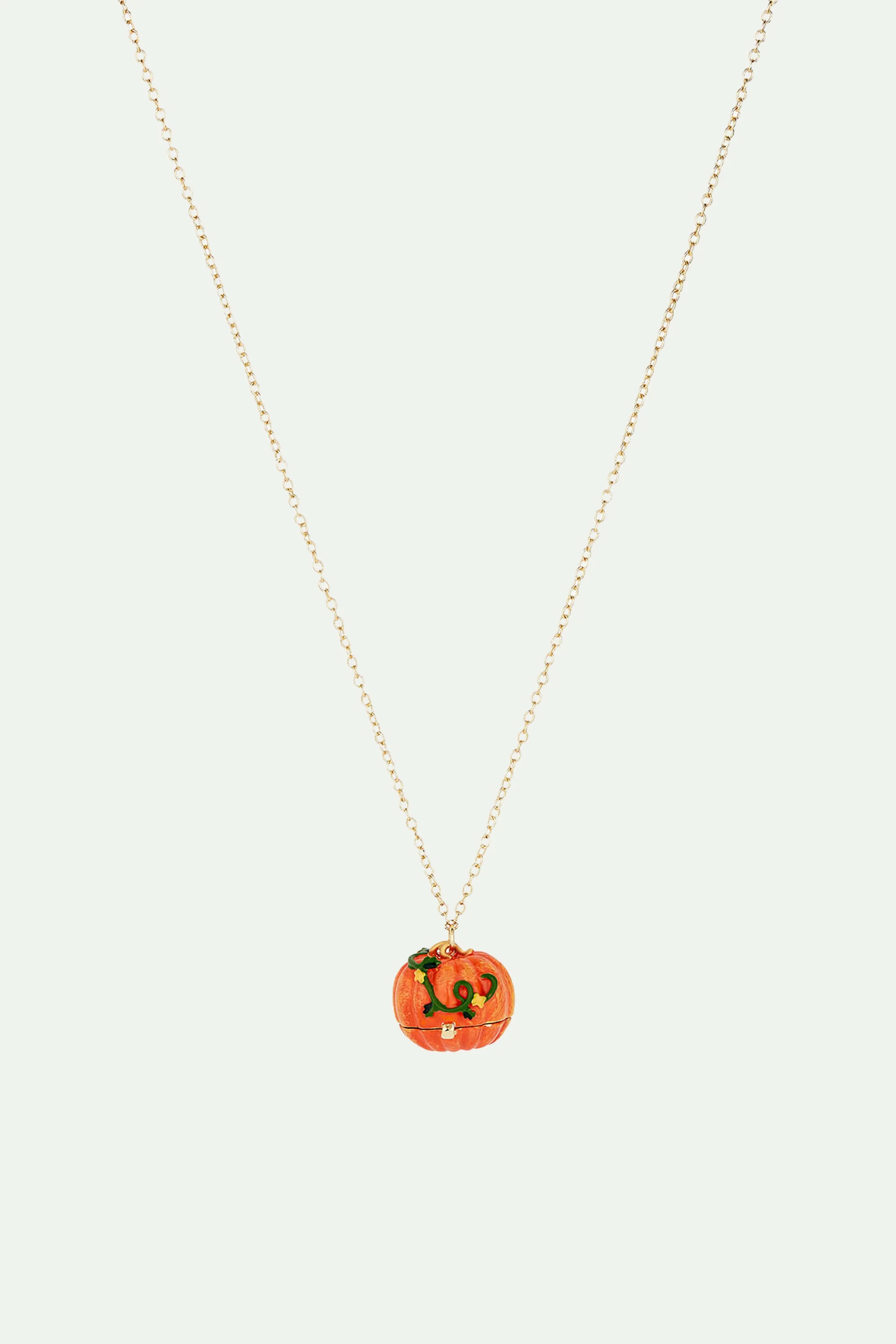 Collier secret citrouille et soulier | Orange
