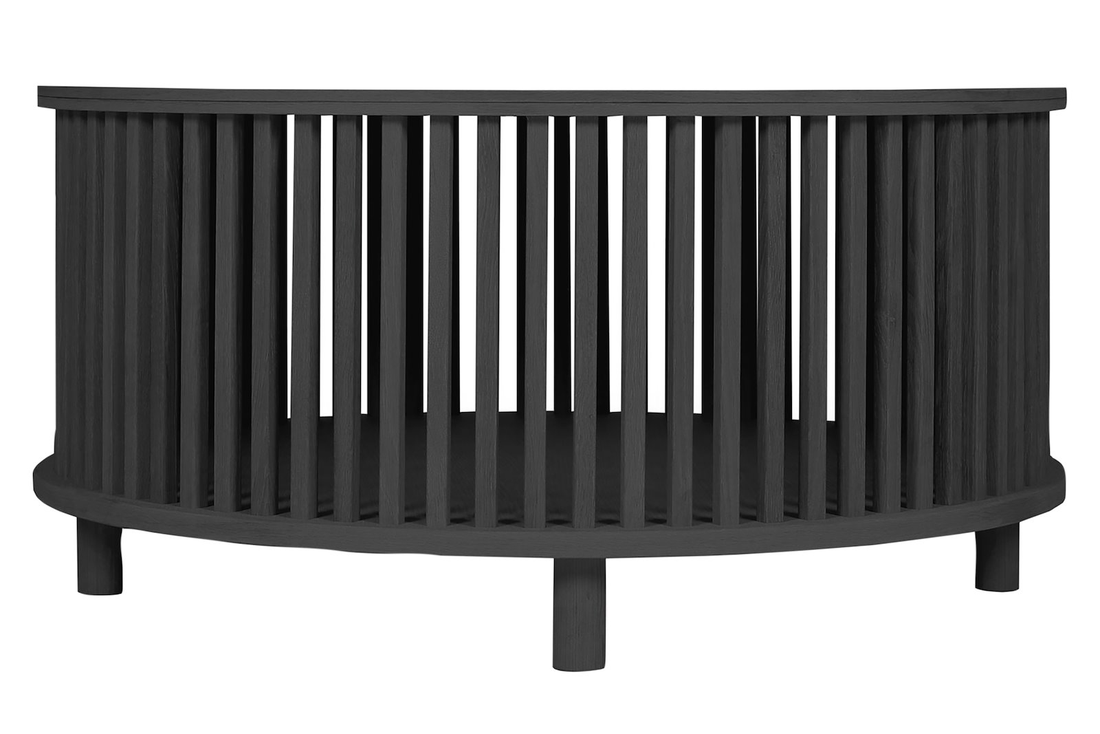 Line sofabord Sortbeiset eikefinér. Ø80 cm