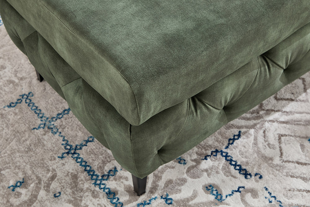 Chesterfield Sofa MODERN BAROCK 235cm grün Samt 3-Sitzer Couch Federkern