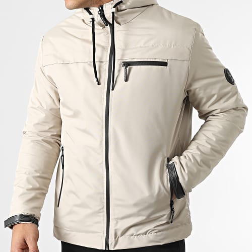 Veste Zippée Capuche Yzoxea Beige