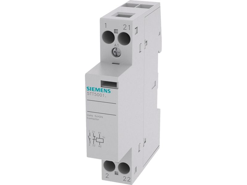 Siemens Insta-Schütz 1S1OE ACDC230 V 20A Insta-Schütz mit 1 Schliesser und 1 Öffner, Kontakt für AC 230 V, 400 V 20A Ansteuerung AC 230 V DC 220 V