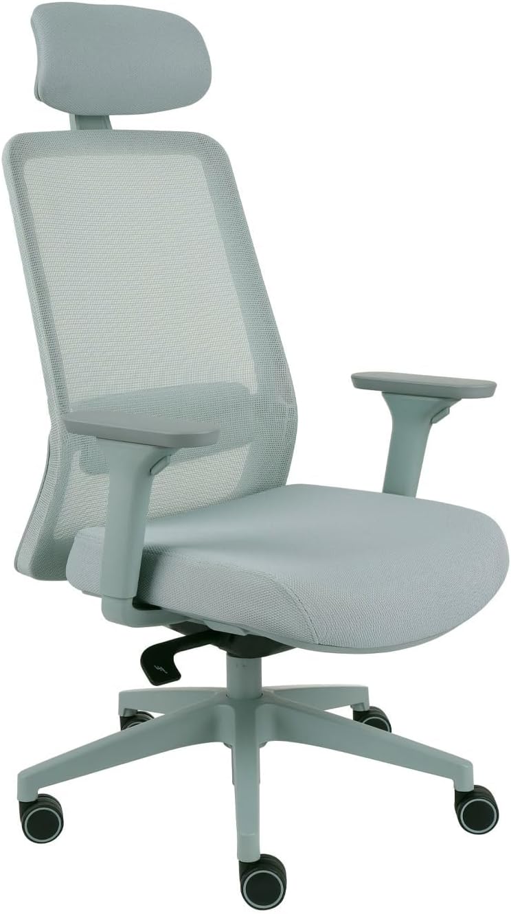 Sven Drehstuhl für Jugendliche, für Kinder, für das Büro, für das Home Office, verstellbares Lendenprofil, 2D-Kopfstütze, 3D-Armlehnen, Bürostuhl, Netzrückenlehne (Mint)