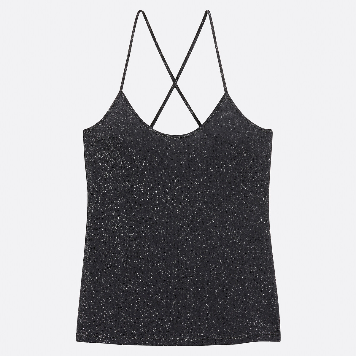 COLEÇÕES LA REDOUTE<br>Regata em malha iridescente, alças finas