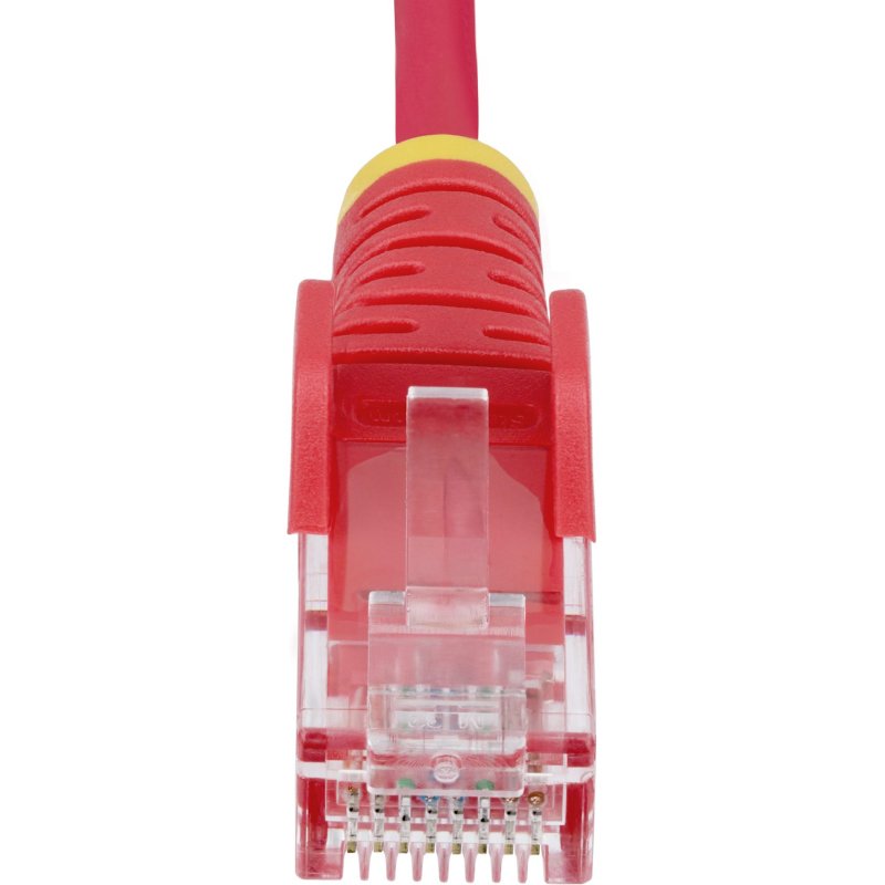 StarTech.com Câble Ethernet CAT6 Rouge Fin de 1,5m, Sans Accroc, 100W PoE, UTP, LSZH, Fil de Cuivre Pur 28AWG, Cordon Patch Réseau RJ45 avec Serre-Câble, Contrôlé Fluke