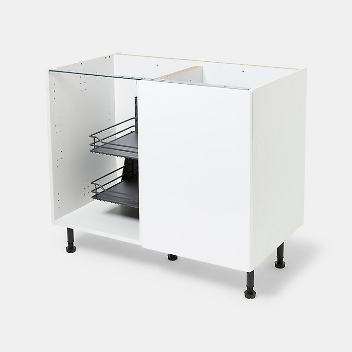 Rangement intérieur coulissant d'angle droit pour meuble de cuisine GoodHome Pebre 100 cm