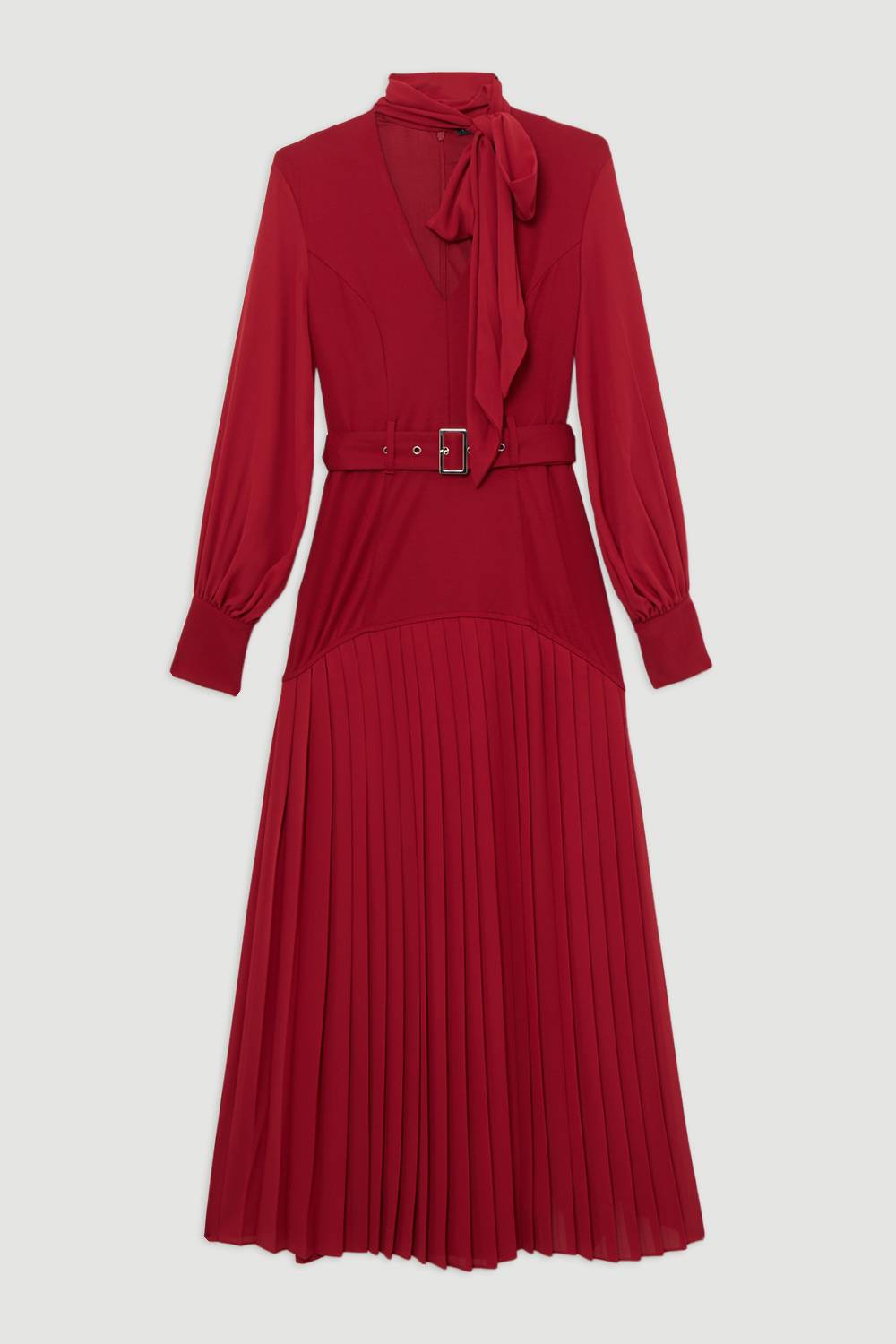 KarenMillen Robe midi Jersey Ponte Georgette Mix