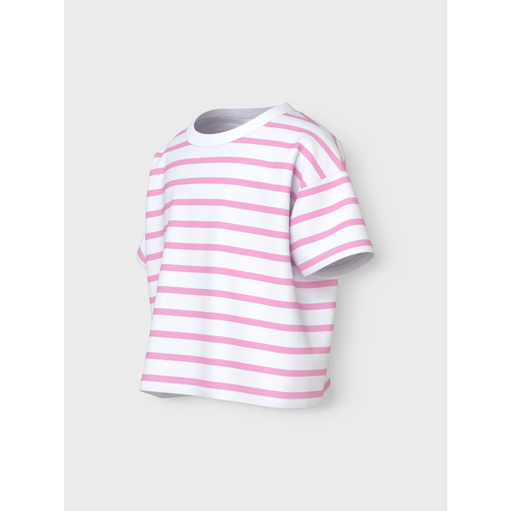 Køb Name It Bright White Pink Frosting Vitanni Kort Relaxed T-Shirt
