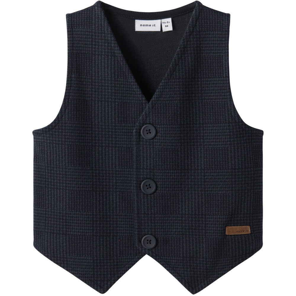 Køb Name It Navy Blazer Check Nmmrobino Vest Unb