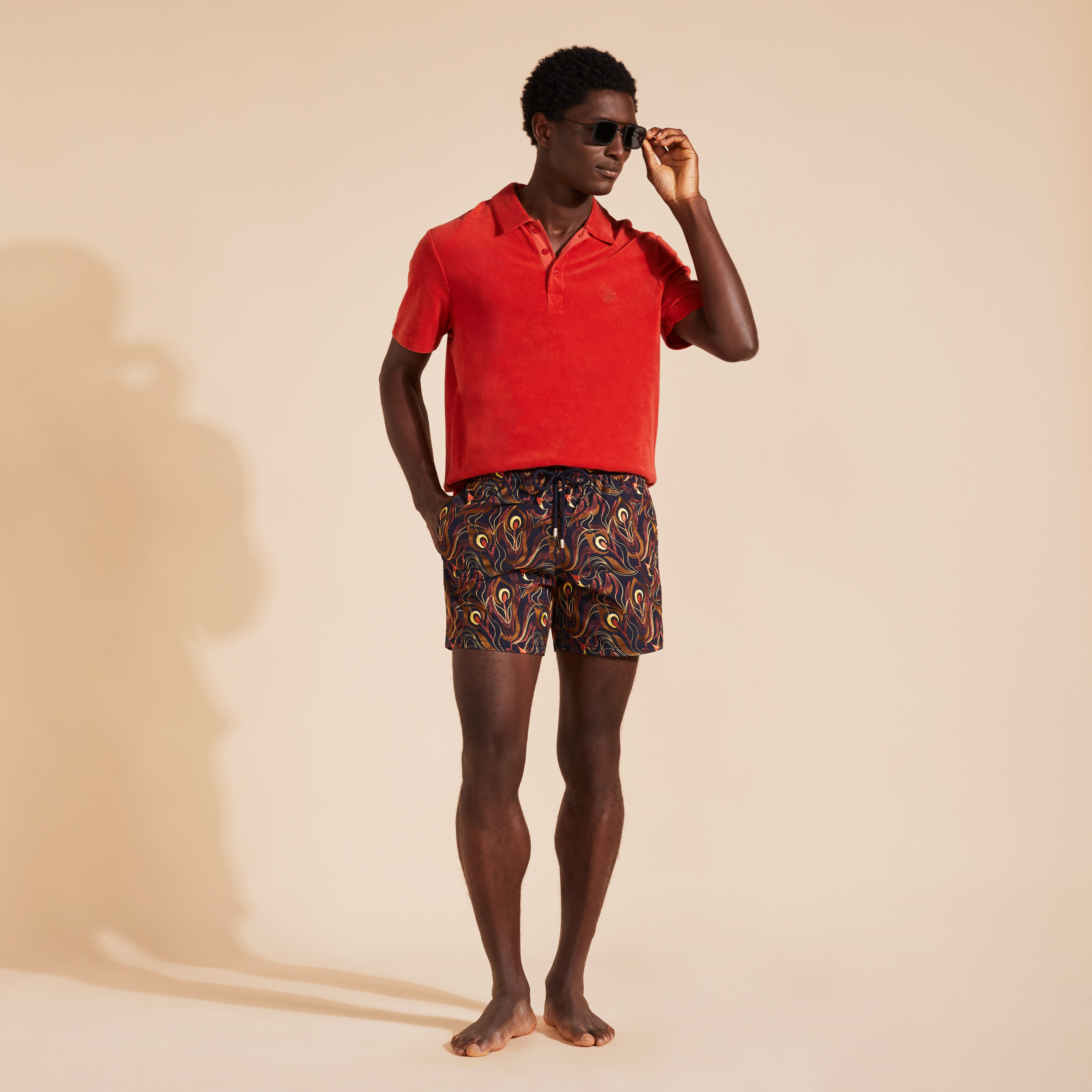 Maillot de bain homme Brodé Paon Paon - Edition Limitée | Site Vilebrequin | MISAC633