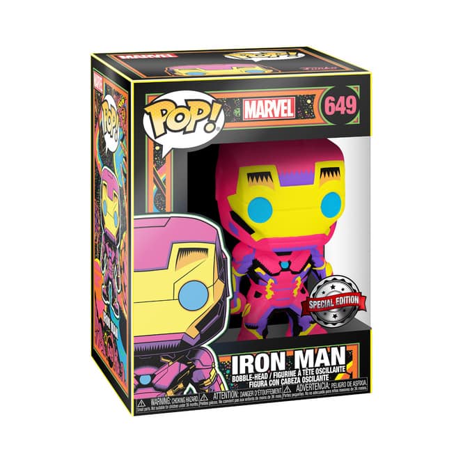 Funko POP! - Marvel Sammelfigur - Black Light Iron Man