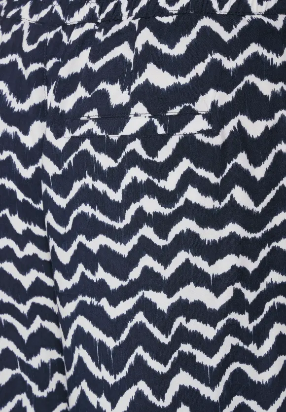 Loose Fit Hose mit Ikatprint - deep blue