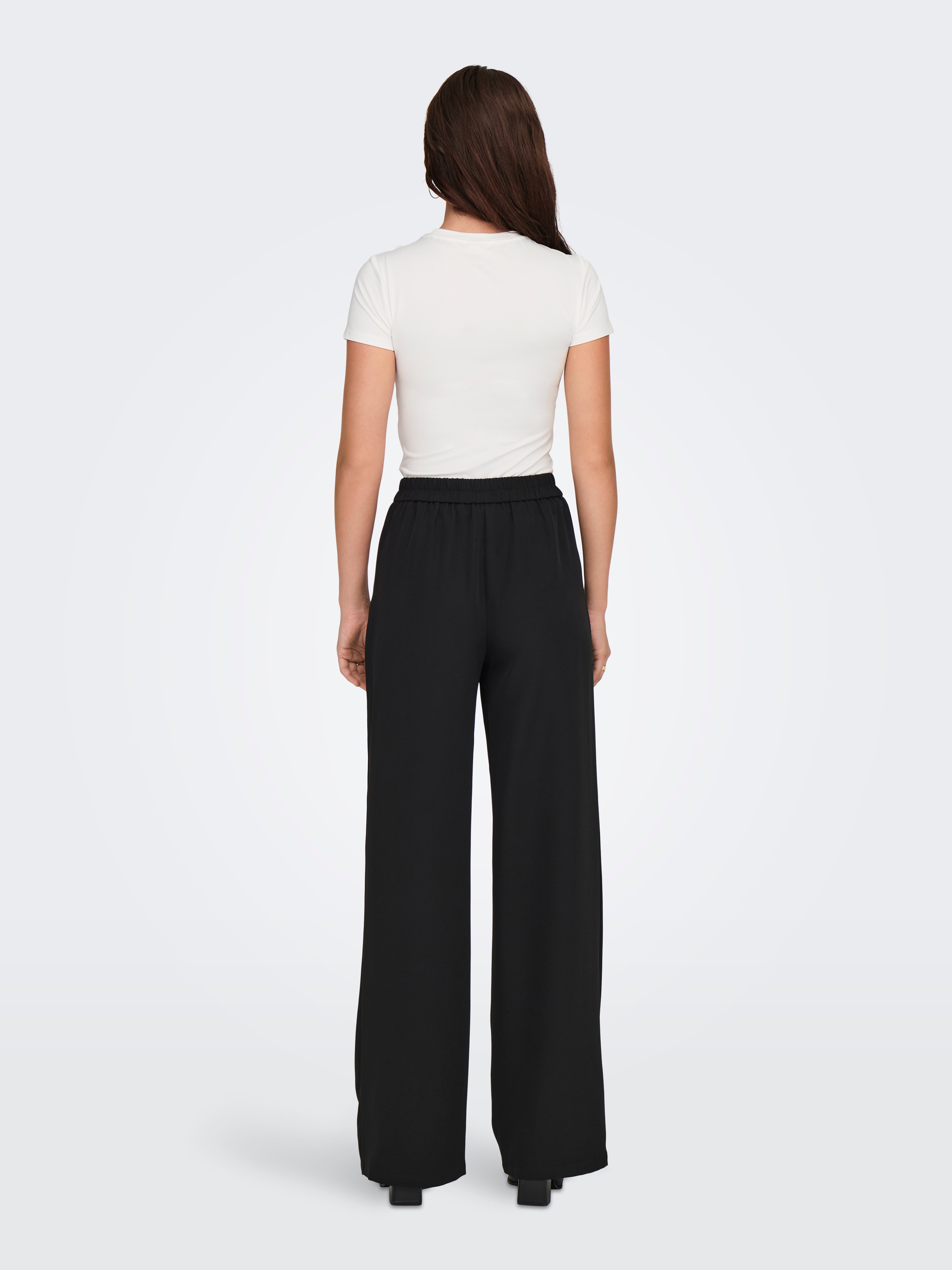 JDYHOPE Mittlere Taille Gerade geschnitten Hose Black
