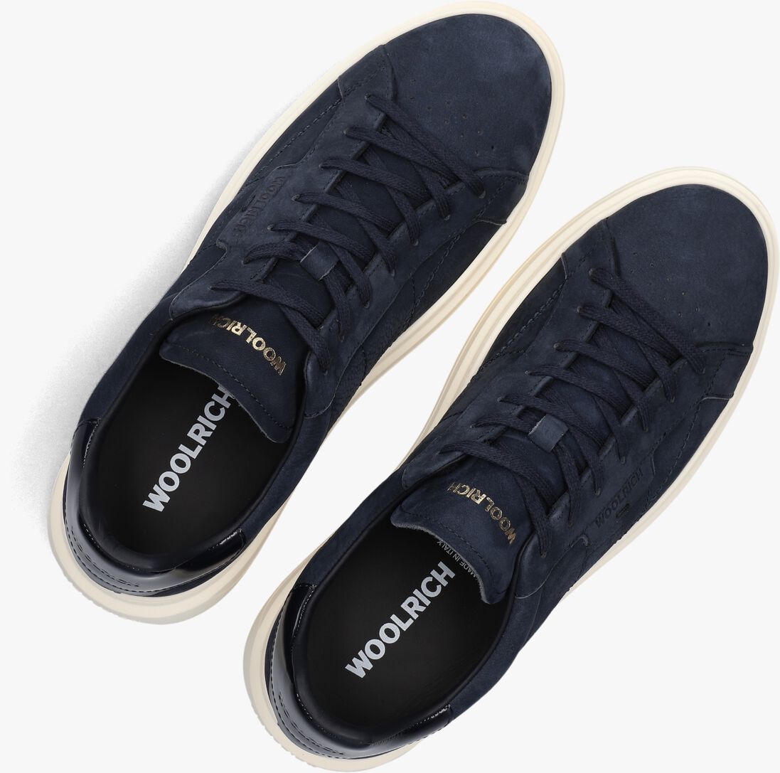 blauwe woolrich lage sneakers arrow man milled nabuk