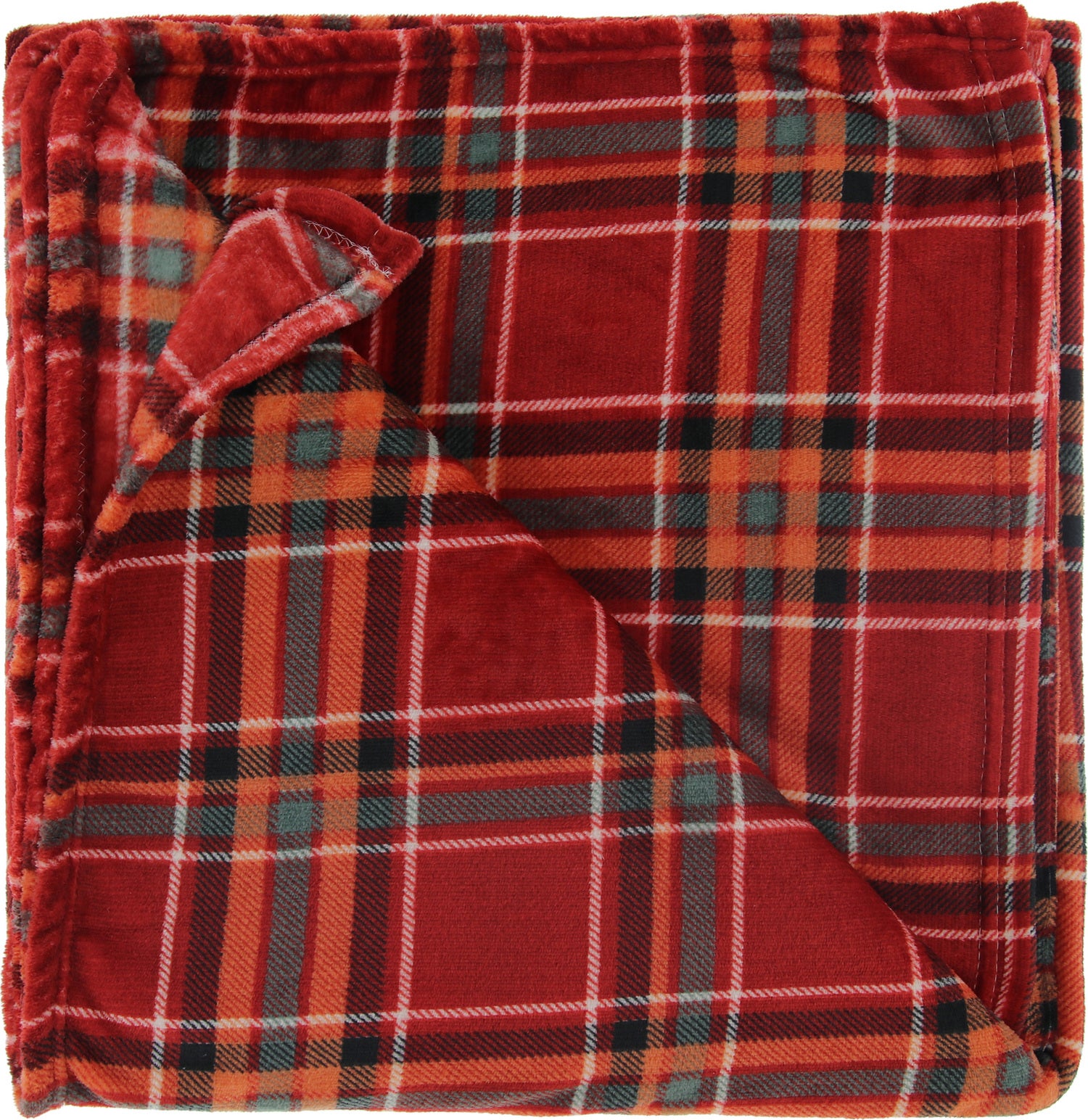 Unique living plaid ruit Wenen rood 150 x 200 cm