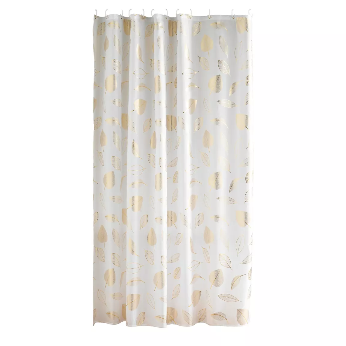 Rideau de douche à anneaux (180 x 200 cm) Joya Blanc
