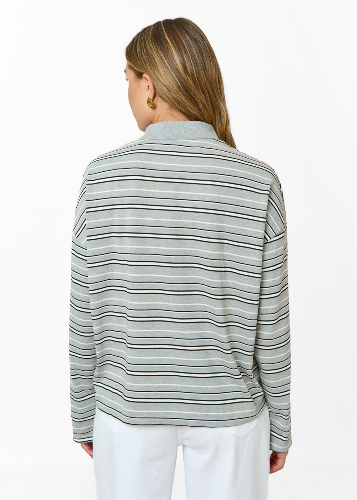Dorien polo t-shirt lichtgrijs