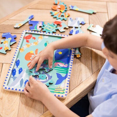 Melissa & Doug Puslespill med Tannhjul Havet 18 Brikker