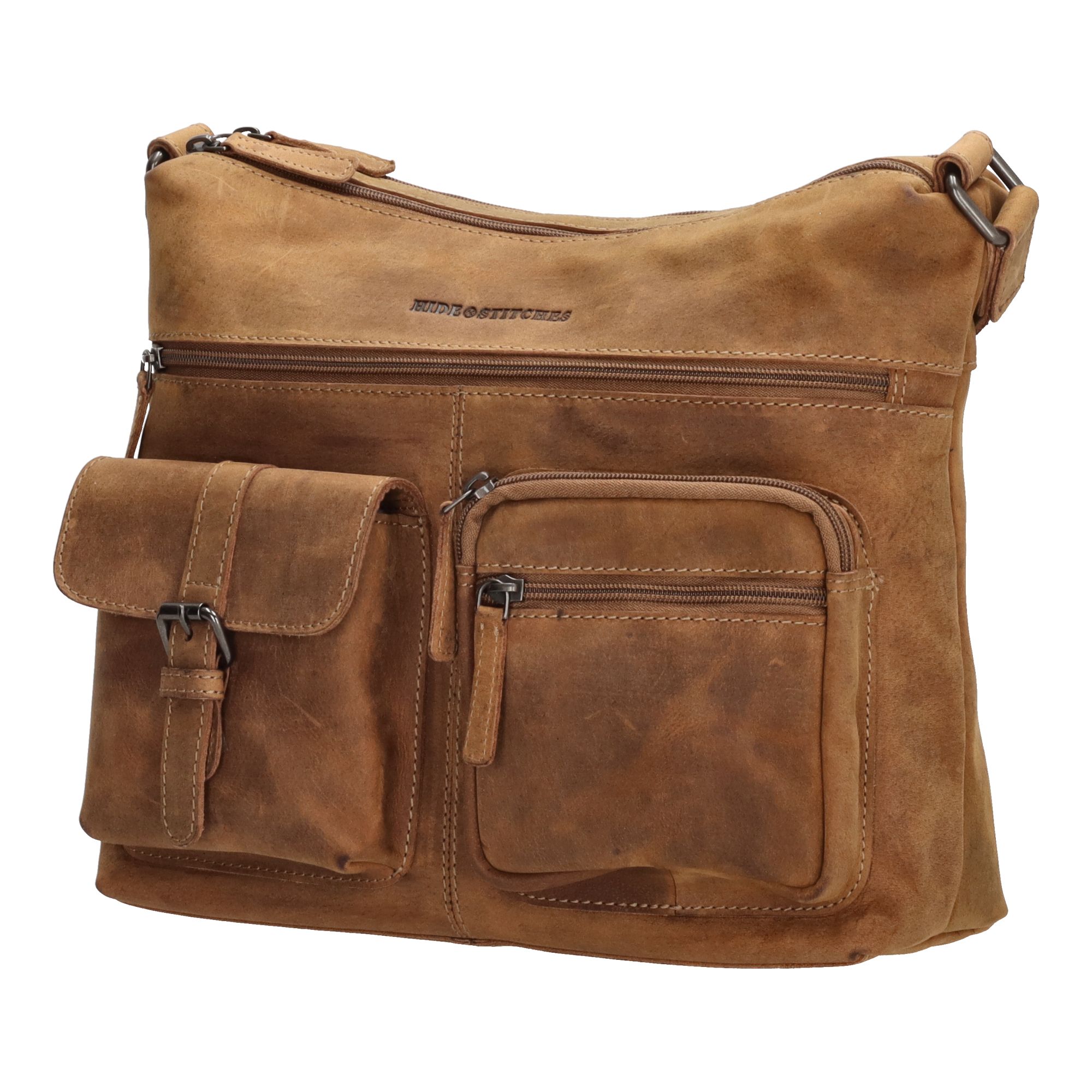 Hide & Stitches Idaho Schoudertas Bruin
