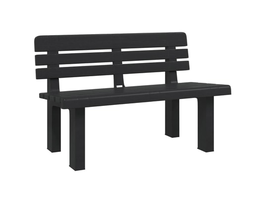 VIDAXL - Banc de jardin anthracite 110x52x71 cm polypropylène