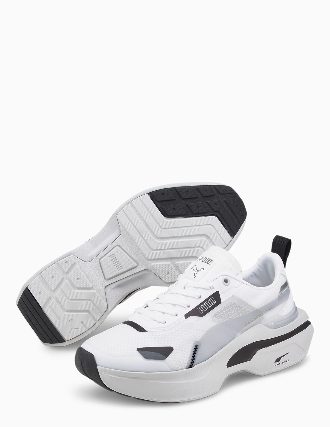 puma sneakers femme kosmo rider blanc/gris/transparent